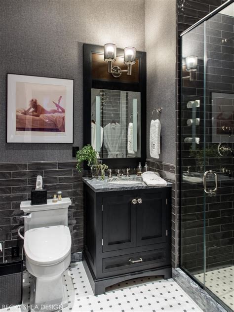 Black And Gray Art Deco Bathroom Hgtv