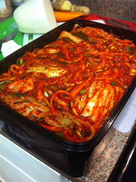 Korean Food Photo First Time Making Traditional Kimchi On