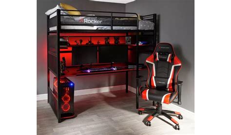 Buy X Rocker Battle Bunk Gaming Bed With Xl Gaming Desk Black Kids