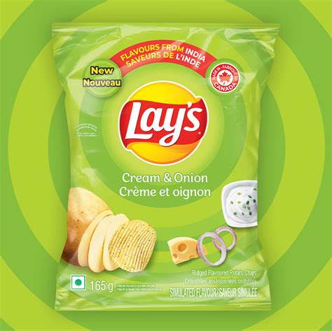 Lays Cream And Onion Ridged Flavoured Potato Chips Lays