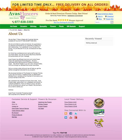 Avas flowers offers 14 features. Top 639 Reviews and Complaints about Avas Flowers