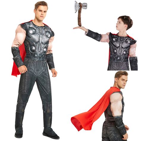 Boys Deluxe Thor Costume Avengers Endgame Superhero Kids Child Fancy