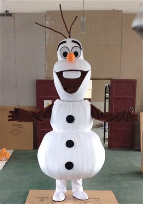 Olaf Mascot Costume Cartoon Character Snow Man Birthday Party Halloween