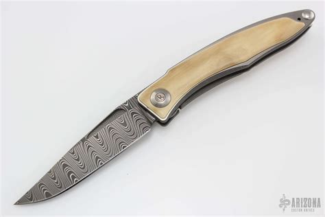Mnandi Damascus And Mammoth Ivory Arizona Custom Knives
