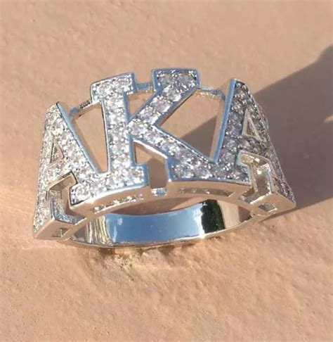 Alpha Kappa Alpha Custom Made Cubic Zirconia Stones Sorority Aka Logo
