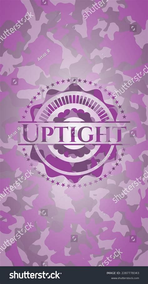 Uptight Pink And Purple Camo Emblem Vector Royalty Free Stock Vector