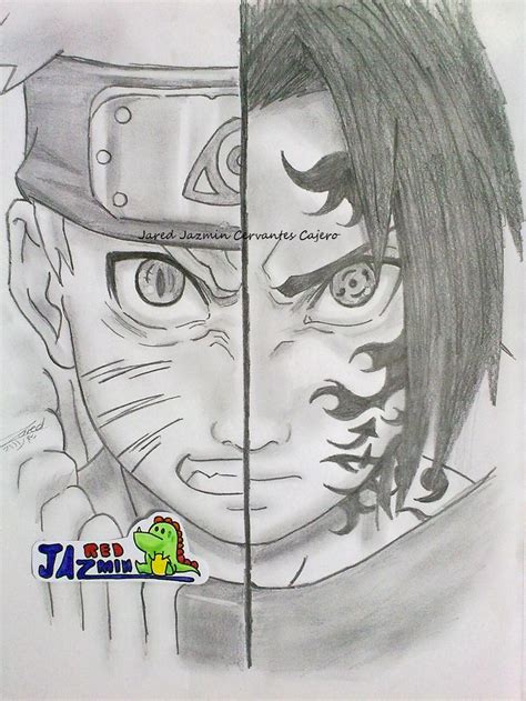 Naruto Vs Sasuke Por Jared Jazmin Dibujando