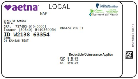 Aetna Insurance Card