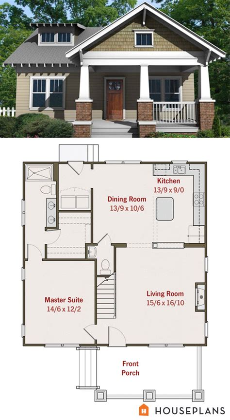 Small Craftsman Bungalow Floor Plan And Elevation Craftsman Bungalow