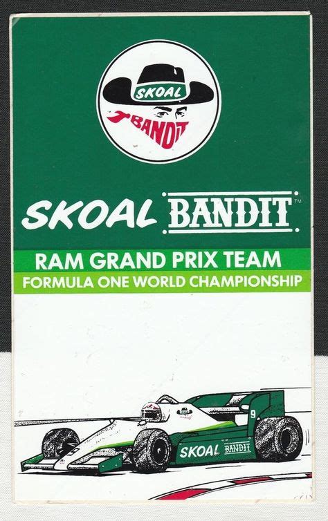Skoal Bandit Ram 02 Grand Prix F1 Team 1984 Original Period Sticker