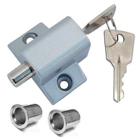 Sliding Patio Door Lock Security Dead Bolt Push Key Locking Upvc Metal