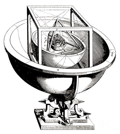 Keplers Planetary Model Drawing By Johannes Kepler