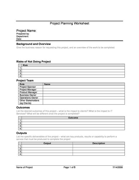 48 Professional Project Plan Templates Excel Word Pdf