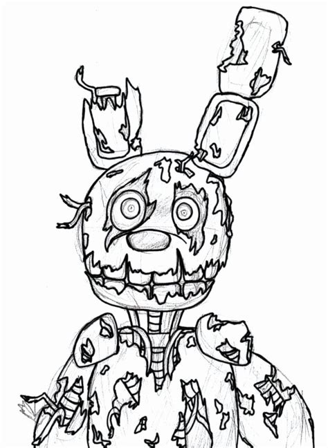 Five Nights At Freddys Spring Trap Coloring Pages