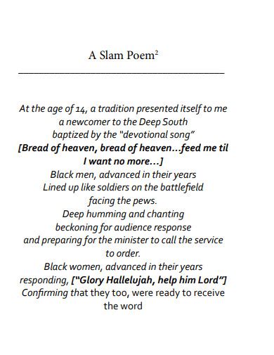 Slam Poetry 30 Examples Format How To Write Pdf