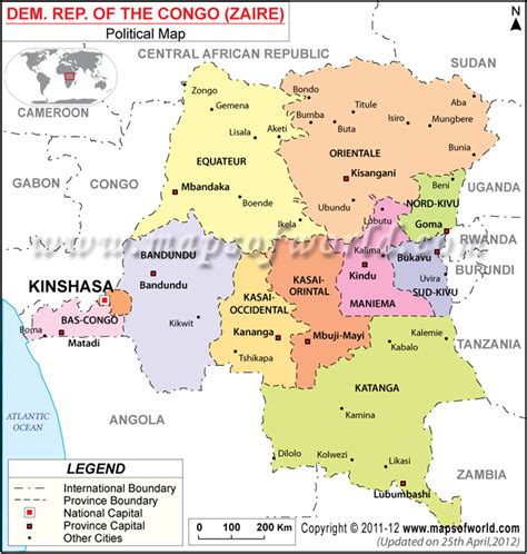 Map is showing the democratic republic of the congo with surrounding countries and international borders, district boundaries, the national capital kinshasa, district capitals, major cities, main roads. Congo peace treaty or roadmap to balkanization? | San ...