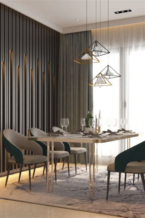 Sleek And Modern Dining Room In 2021 Luxury Decor Modern Dining