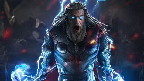 1920x1080 Thor With Mjolnir And Stormbreaker Laptop Full Hd 1080p Hd