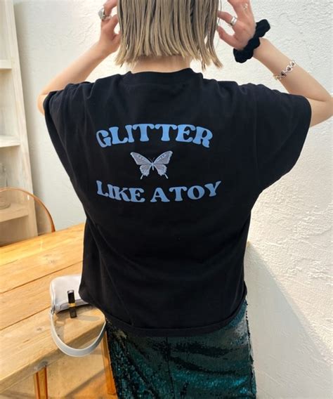 国内在庫 tシャツ tシャツ glitterバタフライtee kochi ot main jp