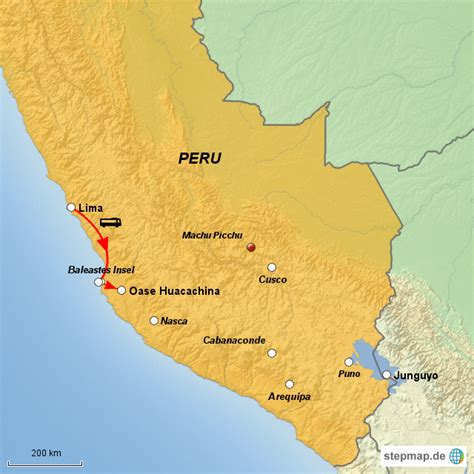 Stepmap Peru Huacachina Landkarte Für Südamerika