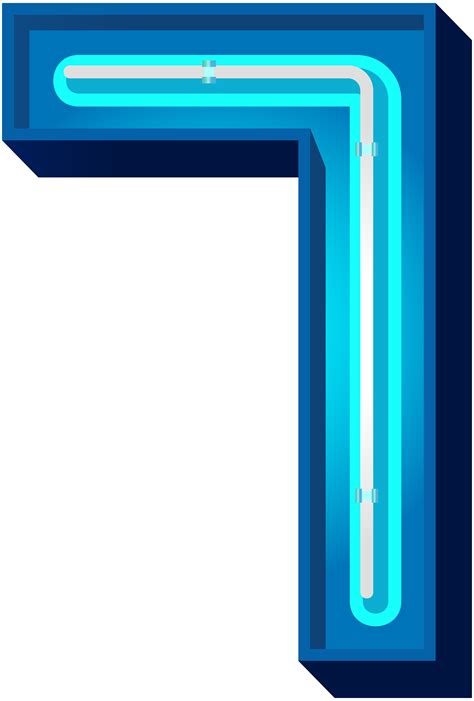 Number Seven Blue Neon Png Clip Art Image Gallery Yopriceville High