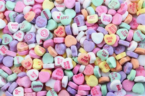Valentines Day Candy Hearts Valentines Day Background Featuring Multi