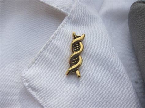 Gold Dipped Pewter Dna Lapel Pin Cc577g Science And Genetic Etsy