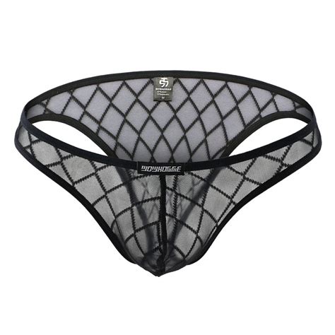 New Sexy Mesh Briefs Mens Underwear Breathable Panties Gauze Mesh U