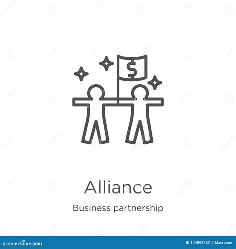 Alliance Icon Vector From Business Partnership Collection Thin Line