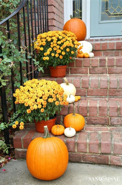 Vintage Fall Front Porch Decor Pumpkin