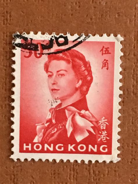 Hong Kong Qeii 1962 50c Scarlet Used Sg 203 Sc 210 Postage Stamp Queen
