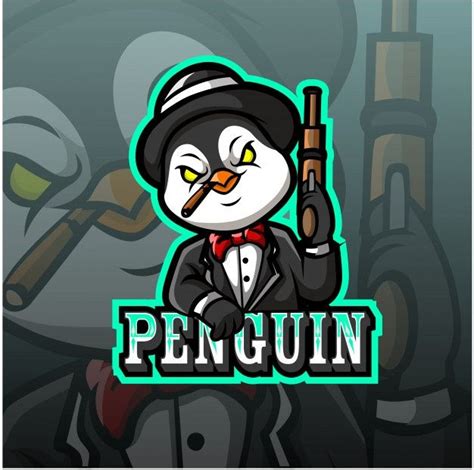 Premium Vector Penguin Mascot Esport Logo Desenho De Ninja