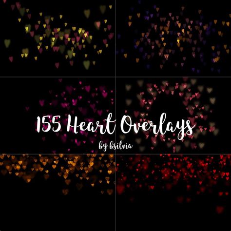 Heart Overlays Valentines Day Overlays 155 Hearts Bokeh Etsy