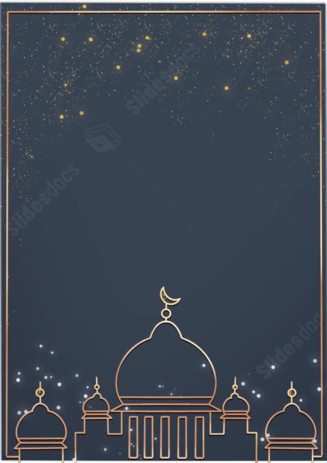 Lines Of Texture During Ramadan Page Border Background Word Template