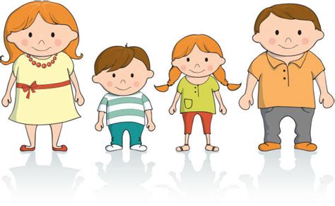 Royalty Free Cartoon Of Brothers And Sisters Clip Art Vector Images
