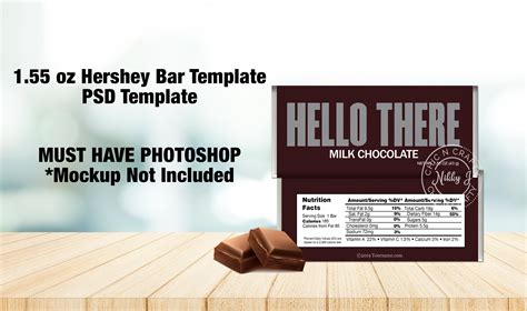 Hershey Candy Bar Wrapper Template 155 Oz Candy Wrapper Etsy Uk