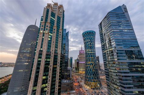 Doha Buildings And Landmark Editorial Stock Photo Image Of Clouds