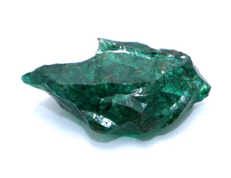 52 Ct Natural Translucent Colombian Green Emerald Certified Rough