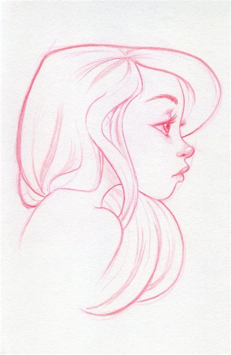 Female Side Profile Drawing At Getdrawings Free Download