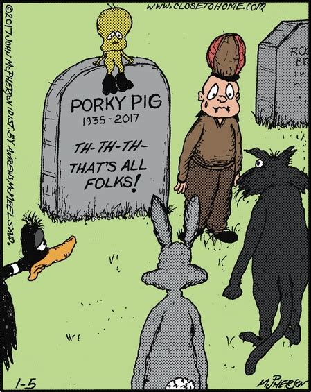 Death Cartoon Porky Pig Says Thats All Folks A Good Goodbye