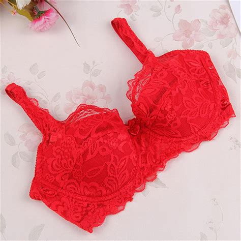Fashion Women Sexy Underwear Bra Push Up Padded Lace Sheer Bra 32 40 B 7 Colors T6 In Bras From