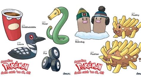 Artist Re Imagines Pokémon With A Canadian Twist Pokemon Pokemon