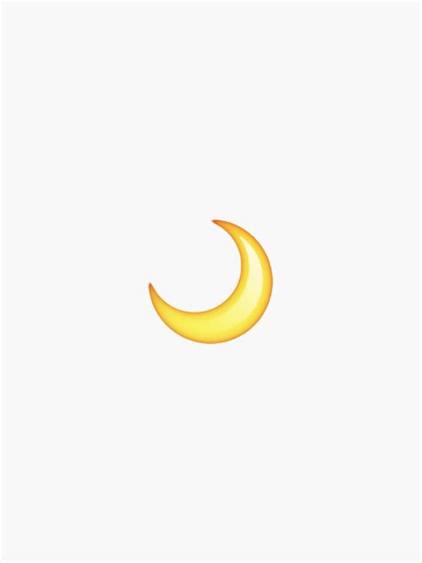 Half Moon Emoji Sticker By Lanhooton Redbubble