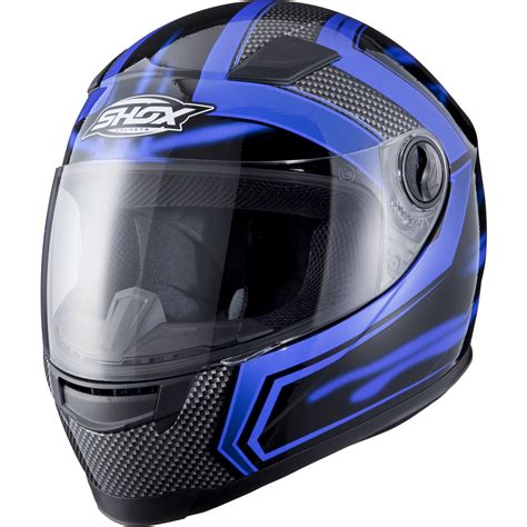 Shox Sniper Skar Blue Motorcycle Helmet Full Face Scooter Motorbike Crash Bike Ebay