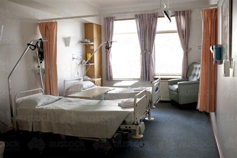Image Of An Empty Hospital Ward With Two Single Beds Austockphoto