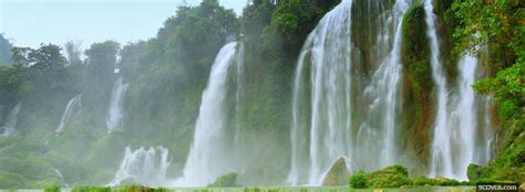 Amazing Waterfall Nature Photo Facebook Cover