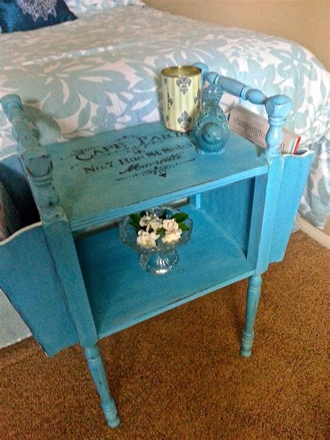 Vintage Magazine Side Table Transformed With Chalky Finish Paint