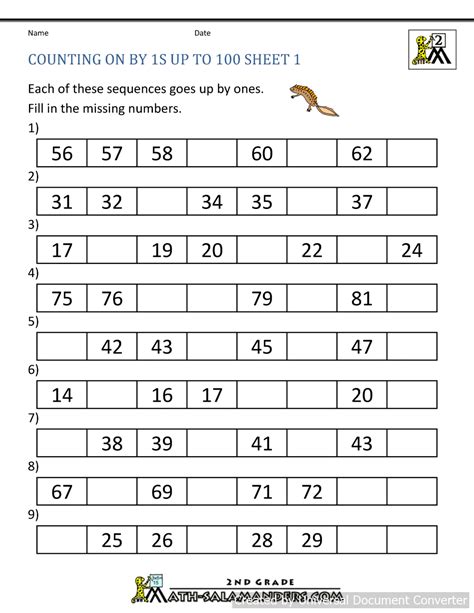 Printable Counting Worksheets