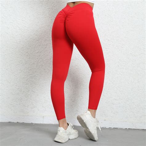 Custom Women Breathable Hip Lift Workout Yoga Pants High Waist Soft Compression Stretchy Comfort