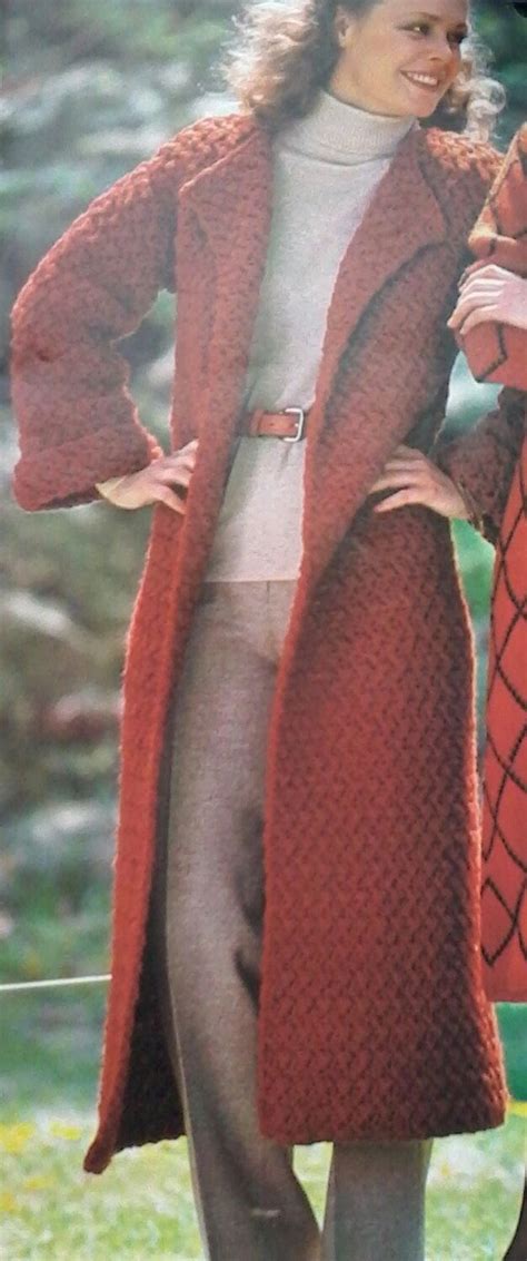 Vintage Crocheted Womens Coat Pattern By Mamaspatterns On Etsy